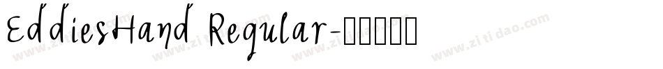 EddiesHand Regular字体转换